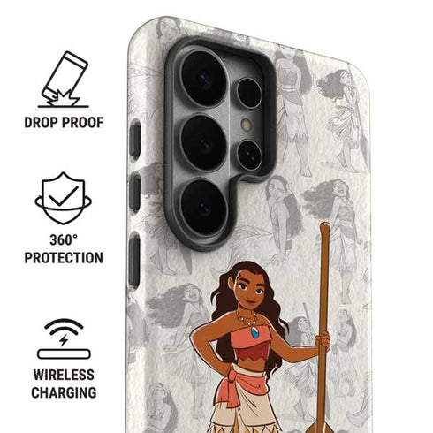 Disney Princess Moana Pattern Galaxy S26 Ultra Impact Case