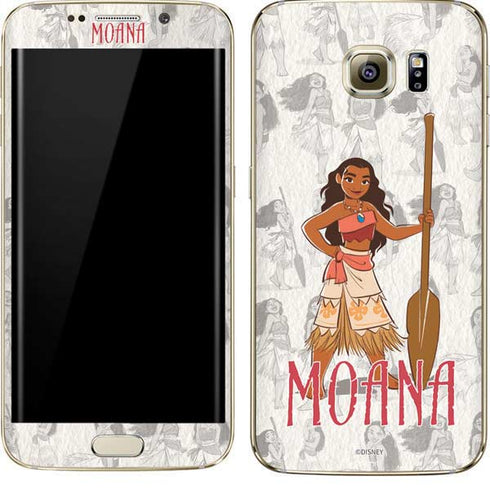 Disney Princess Moana Pattern Galaxy S7 Edge Skin