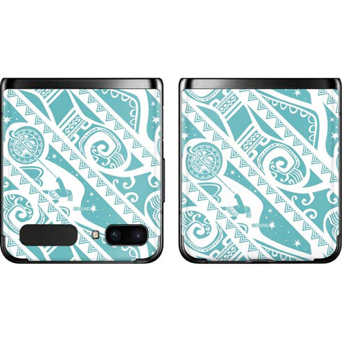 Disney Princess Moana Pattern Galaxy Z Flip Skin