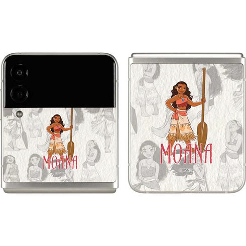 Disney Princess Moana Pattern Galaxy Z Flip3 5G Skin