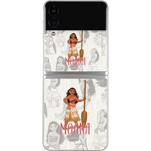 Disney Princess Moana Pattern Galaxy Z Flip3 5G Skin