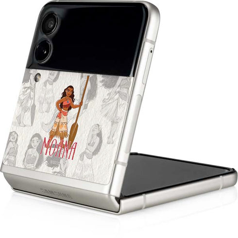 Disney Princess Moana Pattern Galaxy Z Flip3 5G Skin