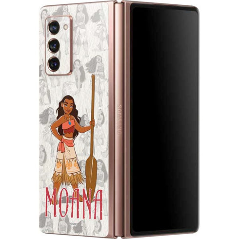 Disney Princess Moana Pattern Galaxy Z Fold2 5G Skin