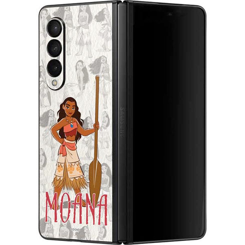 Disney Princess Moana Pattern Galaxy Z Fold3 5G Skin