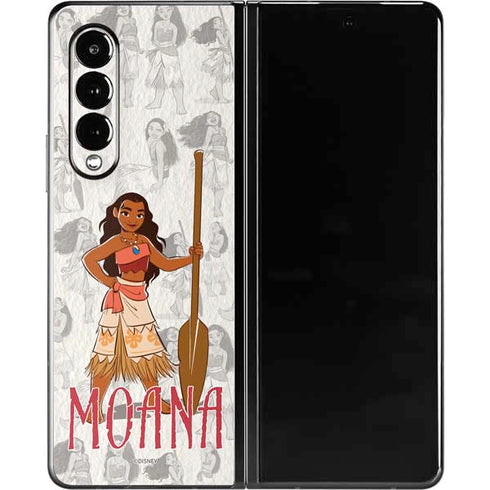 Disney Princess Moana Pattern Galaxy Z Fold3 5G Skin