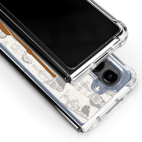 Disney Princess Moana Pattern Galaxy Z Fold5 5G Clear Case