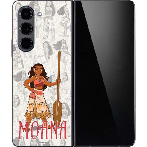Disney Princess Moana Pattern Galaxy Z Fold5 5G Skin