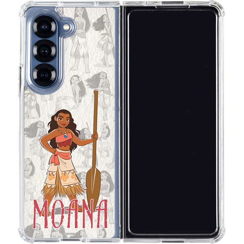 Disney Princess Moana Pattern Galaxy Z Fold6 Clear Case