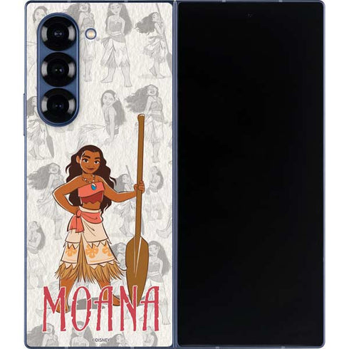 Disney Princess Moana Pattern Galaxy Z Fold6 Skin