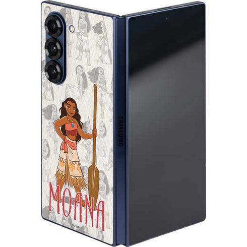 Disney Princess Moana Pattern Galaxy Z Fold6 Skin