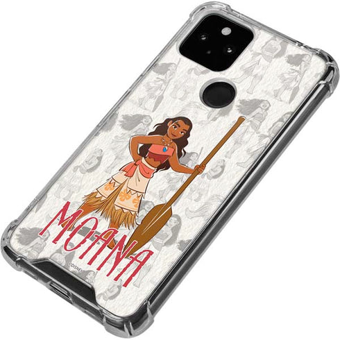 Disney Princess Moana Pattern Google Pixel 5a 5G Clear Case