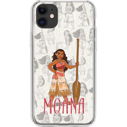 Disney Princess Moana Pattern iPhone 11 Clear Case