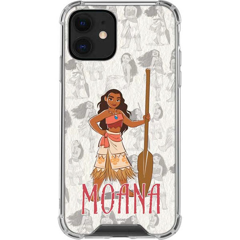 Disney Princess Moana Pattern iPhone 12 Clear Case