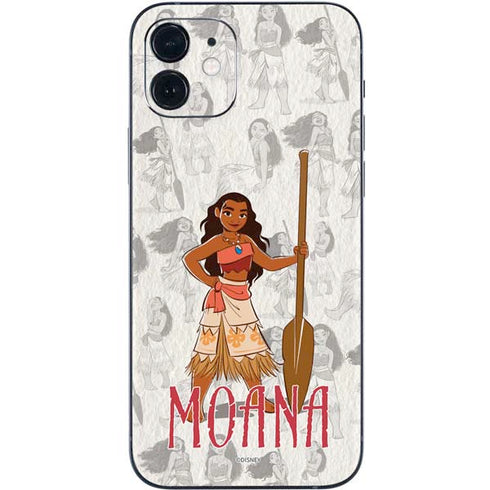Disney Princess Moana Pattern iPhone 12 Skin
