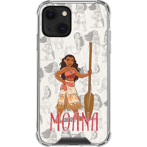 Disney Princess Moana Pattern iPhone 13 Mini Clear Case