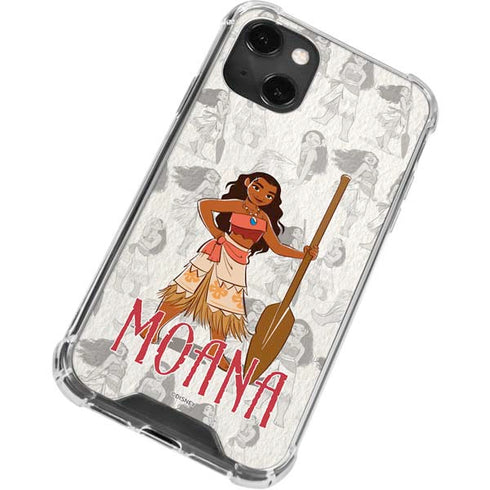 Disney Princess Moana Pattern iPhone 13 Mini Clear Case