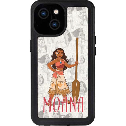 Disney Princess Moana Pattern iPhone 13 Mini Waterproof Case