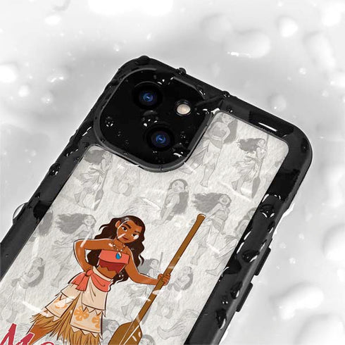 Disney Princess Moana Pattern iPhone 13 Mini Waterproof Case