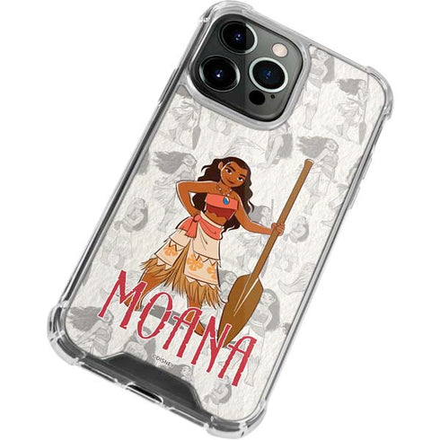 Disney Princess Moana Pattern iPhone 13 Pro Clear Case