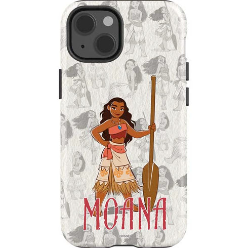 Disney Princess Moana Pattern iPhone 14 Impact Case