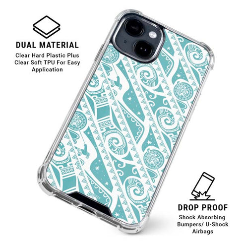Disney Princess Moana Pattern iPhone 14 Plus Clear Case