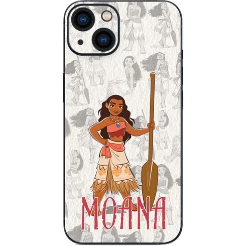 Disney Princess Moana Pattern iPhone 14 Plus Skin