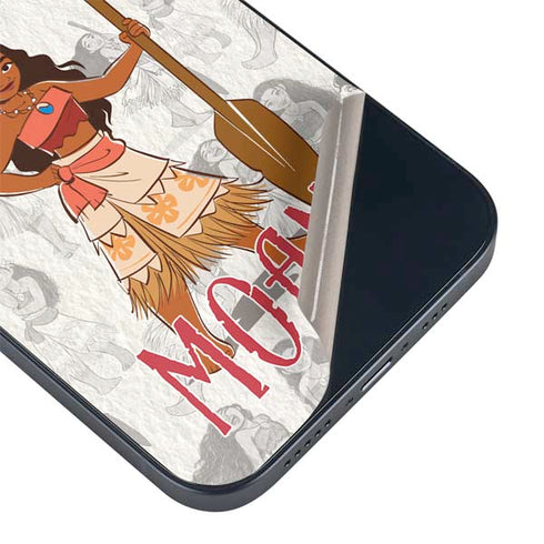 Disney Princess Moana Pattern iPhone 14 Plus Skin