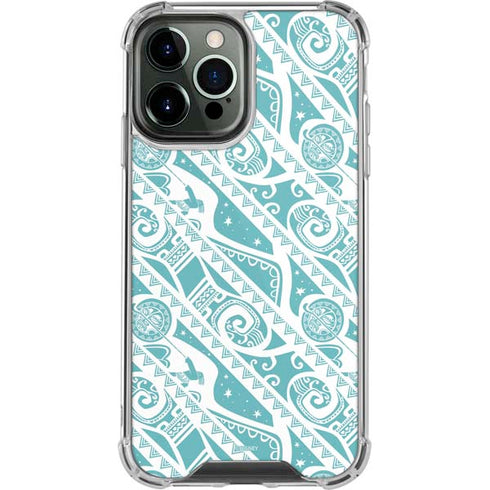 Disney Princess Moana Pattern iPhone 14 Pro Max Clear Case