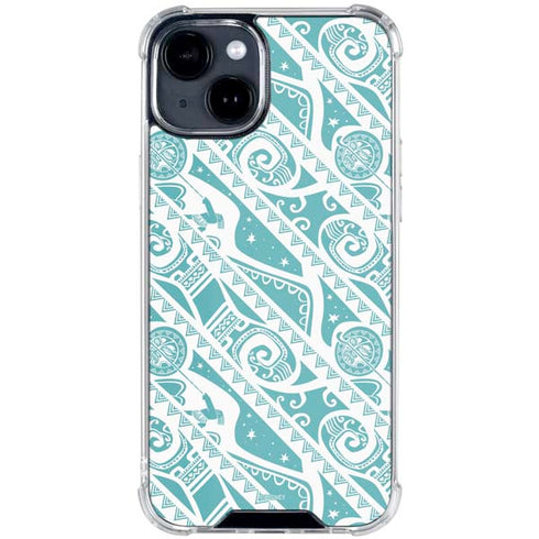 Disney Princess Moana Pattern iPhone 15 Clear Case