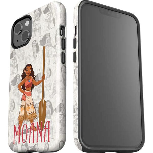 Disney Princess Moana Pattern iPhone 15 Impact Case