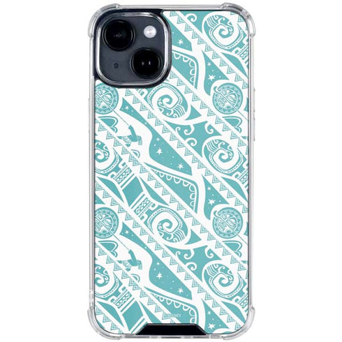 Disney Princess Moana Pattern iPhone 15 Plus Clear Case