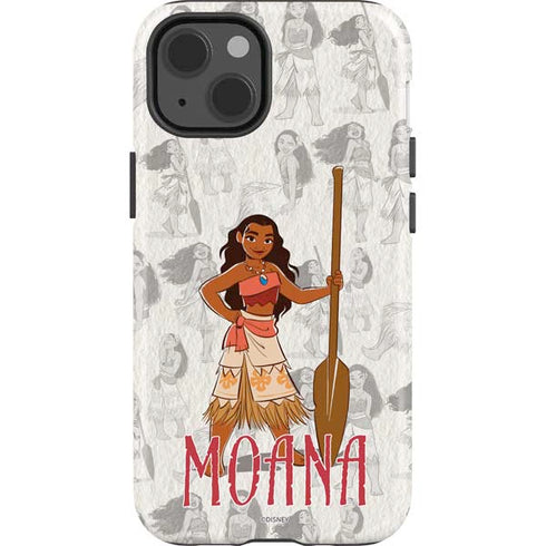 Disney Princess Moana Pattern iPhone 15 Plus Impact Case