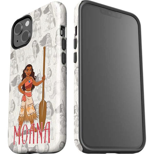 Disney Princess Moana Pattern iPhone 15 Plus Impact Case