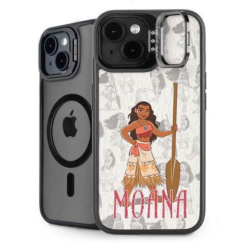 Disney Princess Moana Pattern iPhone 15 Plus Kickstand Case