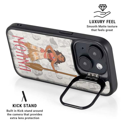 Disney Princess Moana Pattern iPhone 15 Plus Kickstand Case