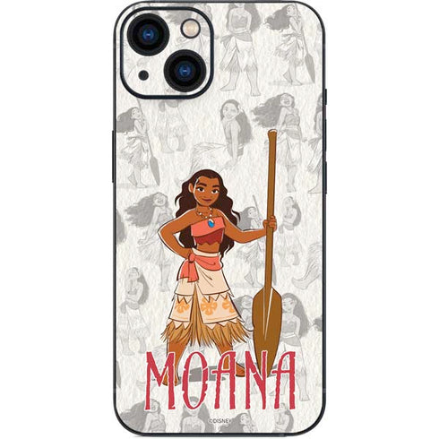 Disney Princess Moana Pattern iPhone 15 Plus Skin