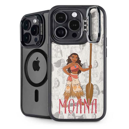 Disney Princess Moana Pattern iPhone 15 Pro Kickstand Case