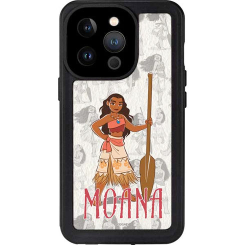 Disney Princess Moana Pattern iPhone 15 Pro Waterproof Case