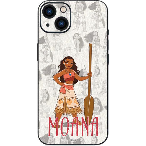 Disney Princess Moana Pattern iPhone 15 Skin