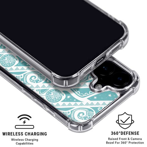 Disney Princess Moana Pattern iPhone 16 Clear Case