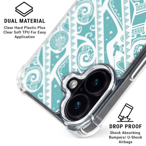 Disney Princess Moana Pattern iPhone 16 Clear Case