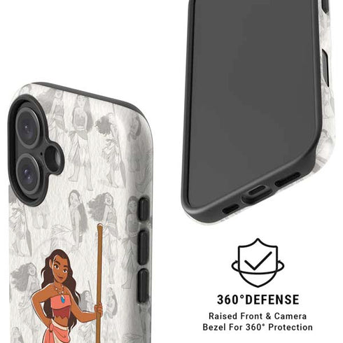 Disney Princess Moana Pattern iPhone 16 Magsafe Impact Case