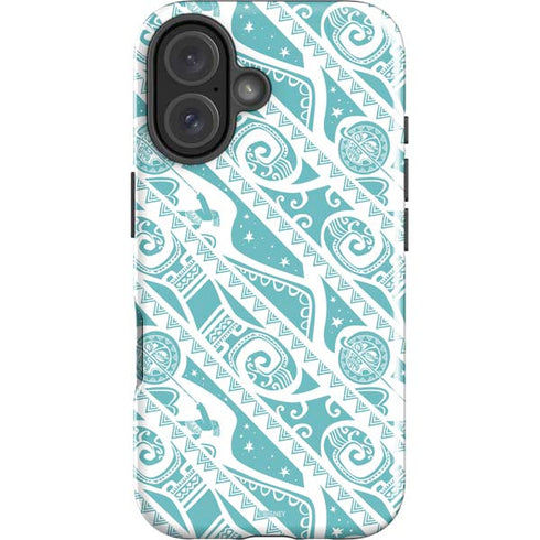 Disney Princess Moana Pattern iPhone 16 Plus Impact Case