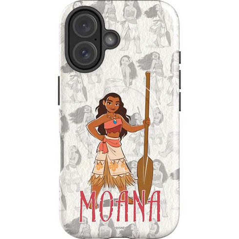 Disney Princess Moana Pattern iPhone 16 Plus Magsafe Impact Case