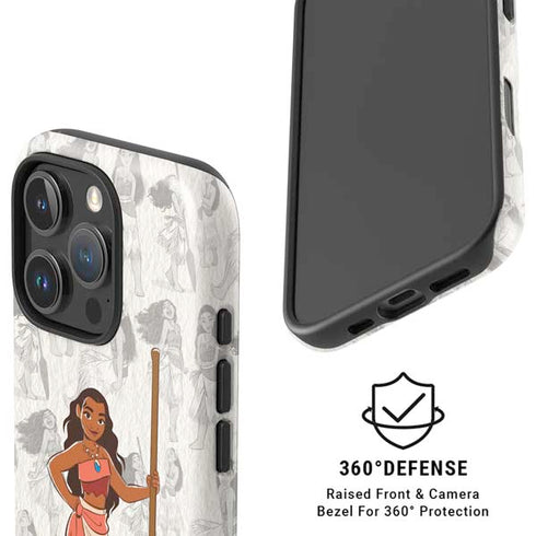 Disney Princess Moana Pattern iPhone 16 Pro Max Magsafe Impact Case