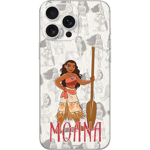 Disney Princess Moana Pattern iPhone 16 Pro Max Skin