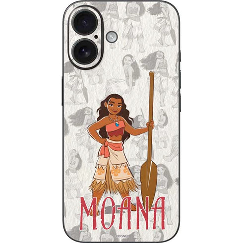 Disney Princess Moana Pattern iPhone 16 Skin