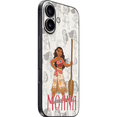 Disney Princess Moana Pattern iPhone 16 Skin