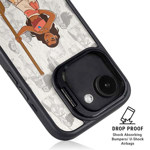 Disney Princess Moana Pattern iPhone 16e Kickstand Case