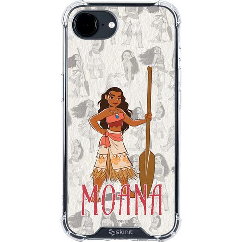 Disney Princess Moana Pattern iPhone 16e Clear Case